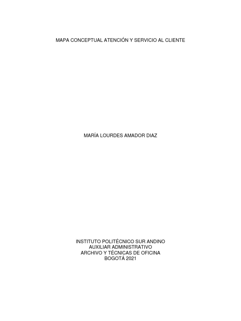Mapa Conceptual de Atención al Cliente | PDF | Cliente | Servicio al ...