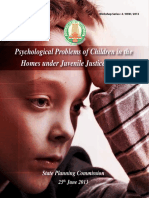 Psychological Problems of Children in The Homes Under Juvenile Justice System