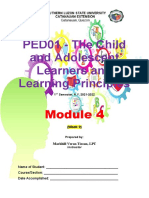 Child and Adolescent Learners Module 4