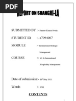 Report on Shangri-la (3500)