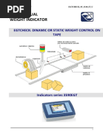 User Manual Weight Indicator: Egtcheck: Dinamic or Static Weight Control On Tape