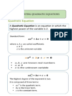 Illustrating Quadratics Equation