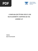 Comparatie Management Japonia America