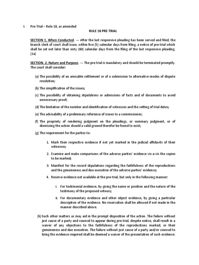 Rule 18 Civpro | PDF | Lawsuit | Mediation