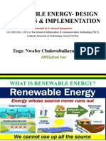 Renewable Energy-Design Concepts & Implementation: Engr. Nwafor Chukwubuikem Michael