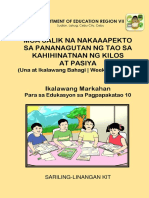 2nd Grading SLK 2 Modyul 6 Mga Salik Na Nakaaapekto Sa Pananagutan NG Tao Sa Kahihinatnan NG Kilos at Pasiya Week 3 and Week 4