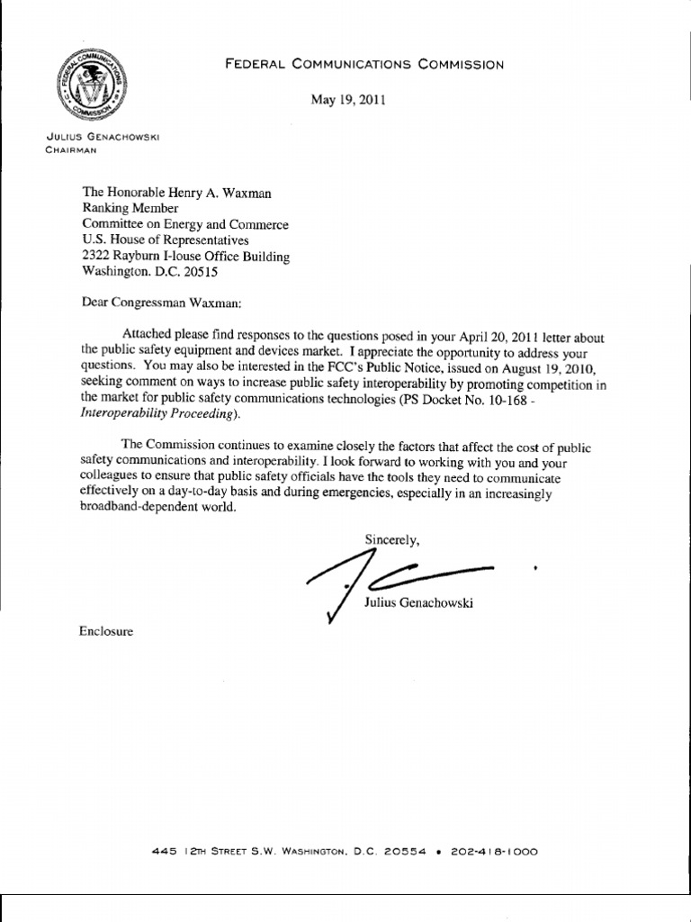 FCC Response on Public Safety Equipment Market | PDF | Federal ...