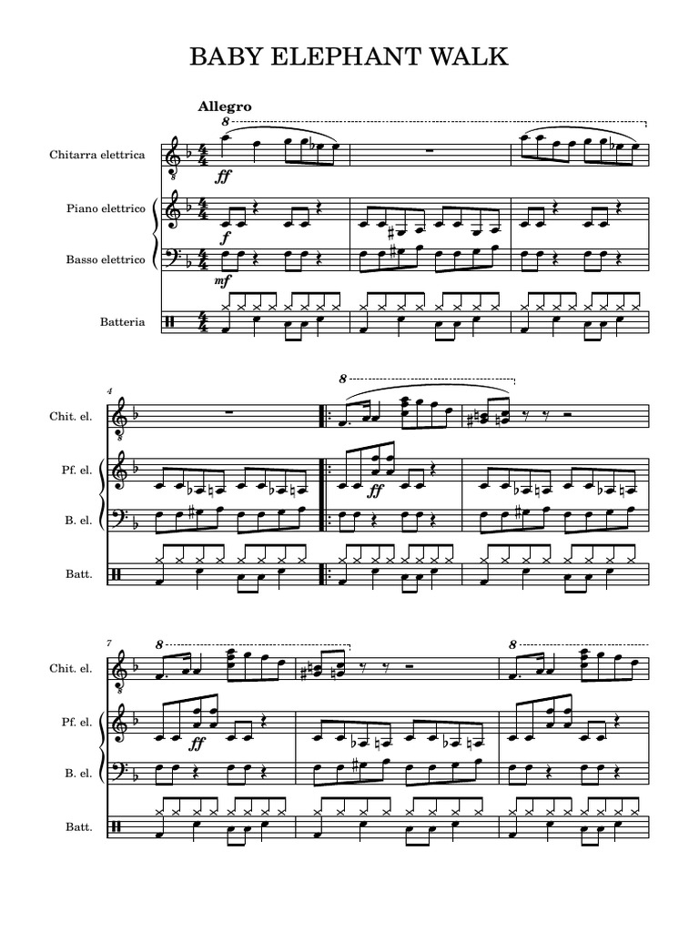 Arr Baby Elephant Walk | PDF