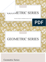 Geometric Sequence and Infinite Geometric Series