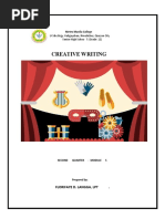 Creative Writing: U-Site Brgy. Kaligayahan, Novaliches, Quezon City Senior High Schoo L (Grade 11)