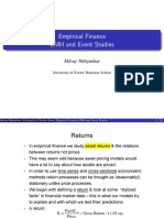 Empirical Finance EMH and Event Studies: Abhay Abhyankar