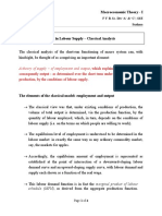 Shift in Labour Supply - Classical Analysis