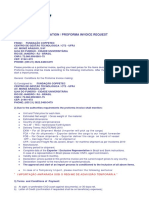 Quotation / Proforma Invoice Request: " Importação Amparada Sob O Regime de Admissão Temporária "