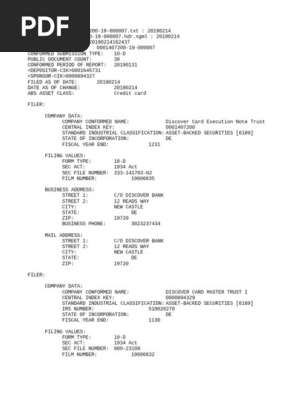 19 000007 | PDF | Asset Backed Security | U.S. Securities And