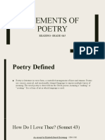 Elements of Poetry: Reading-Grade 4&5