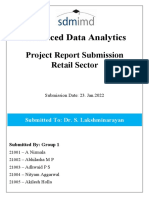 Advanced Data Analytics: Project Report Submission Retail Sector