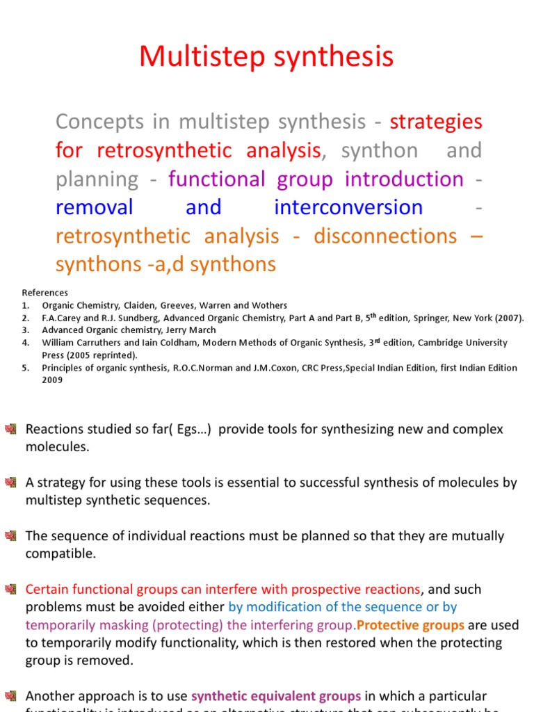 Retrosynthetic Analysis in Multistep Synthesis | PDF | Ether | Ester