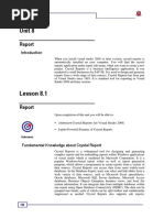 Unit 8: Crystal Reports For Visual Studio 2008