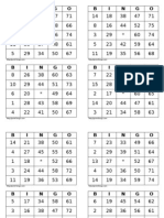 BINGO 全巻セット 21-40 Bingomaker Four Bingo Cards 75 | PDF