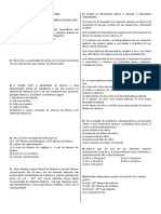 Relações de massa e estudo dos gases