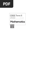 Mathematics: Cbse Term Ii