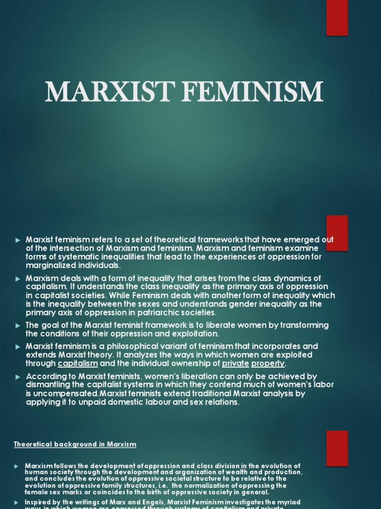 marxist feminism essays