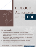 BIOLOGICAL MOLECULES GROUP 4 EVOLUTION