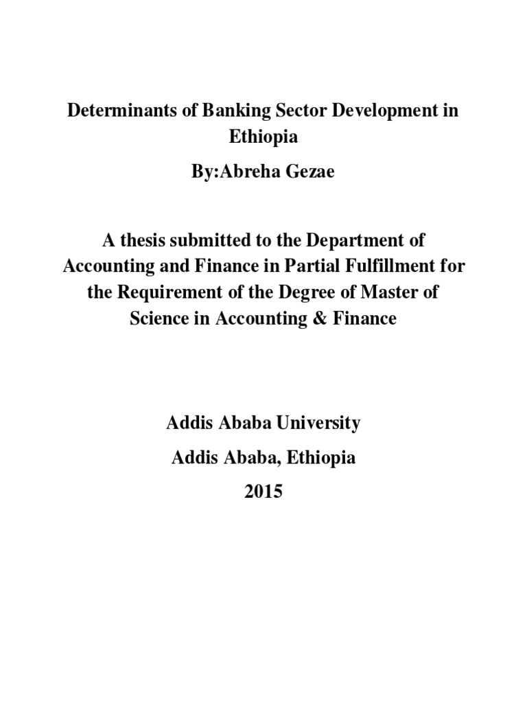 mba research thesis in ethiopia