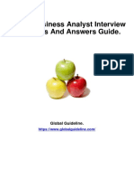 Senior Business Analyst Interview Questions and Answers Guide