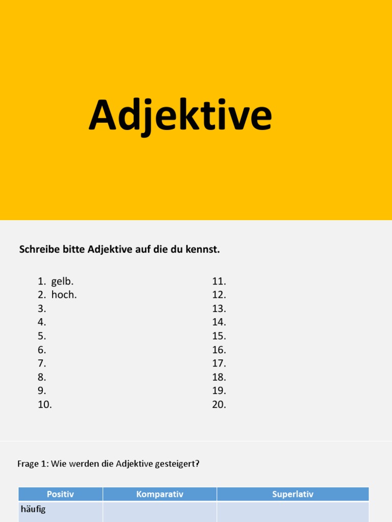 German Adjectives | PDF
