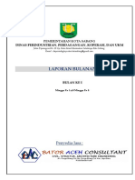 Laporan Bulanan: Dinas Perindustrian, Perdagangan, Koperasi, Dan Ukm