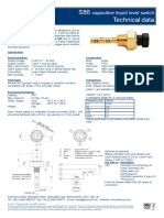 S86 Technical Data: Capacitive Liquid Level Switch