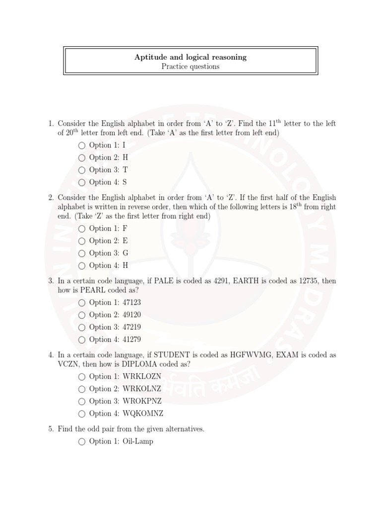 Critical Reasoning Practice Questions Pdf – XTAEII