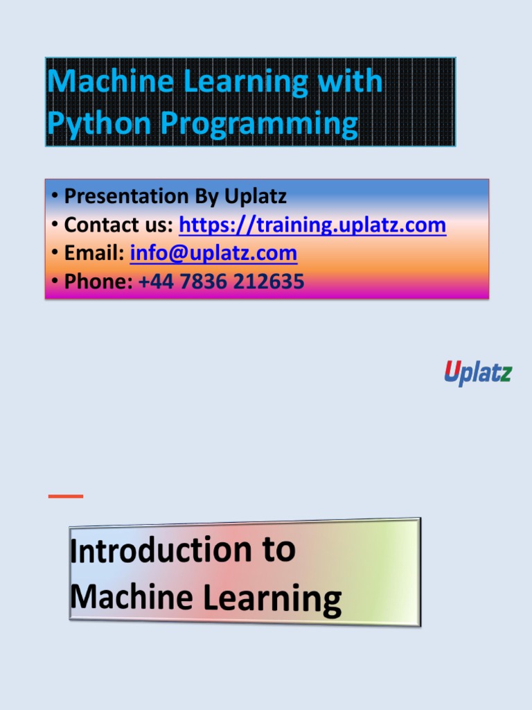 Machine Learning with Python Guide | PDF | Machine Learning ...