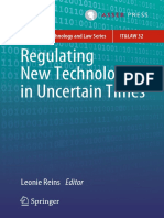 (Information Technology and Law Series 32) Leonie Reins - Regulating New Technologies in Uncertain Times-T.M.C. Asser Press (2019)