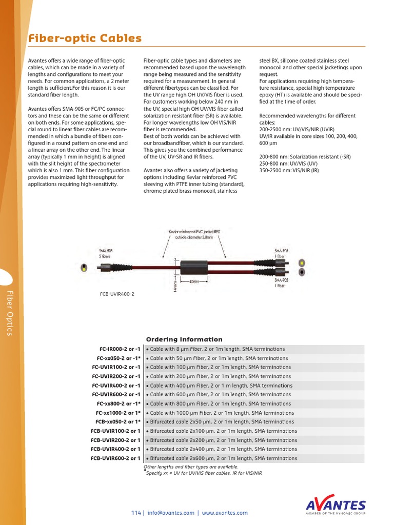 DS FO Fiber Optic Cables 200702 PDF Optical Fiber Ultraviolet