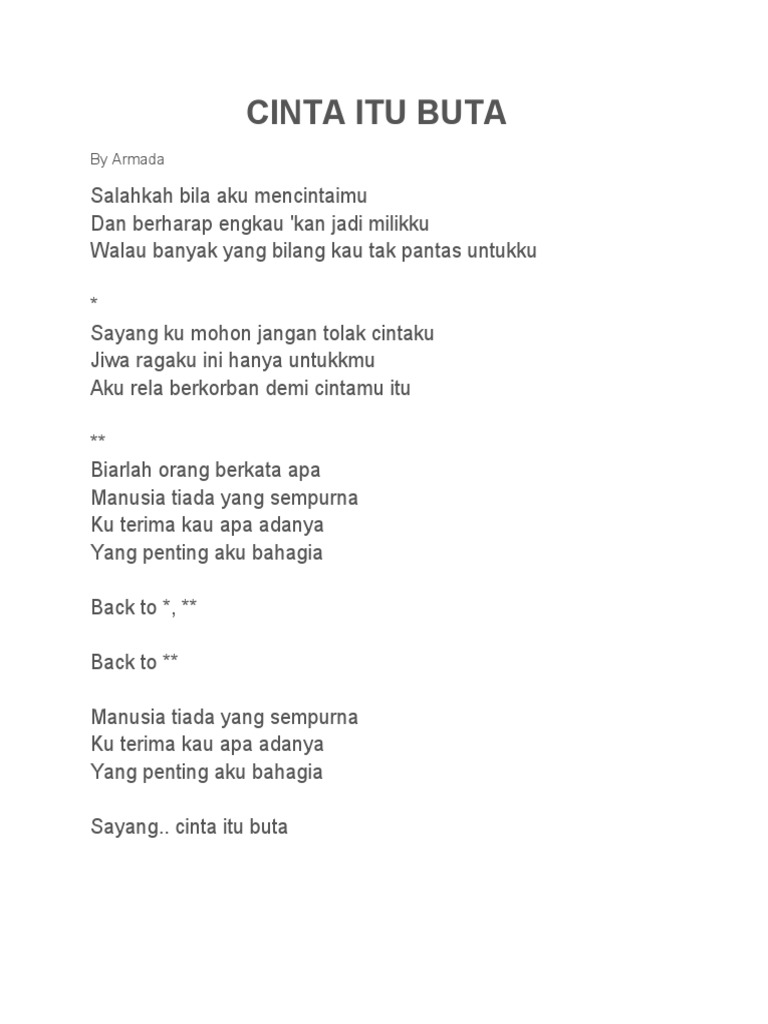 Kumpulan Lirik Lagu Ku