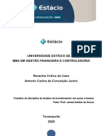 Resenha Critica - Analise de investimentos