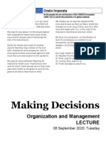 Outline 3 Making Decisions