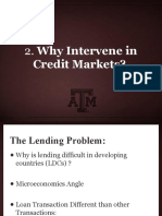 Why Intervene in Credit Markets