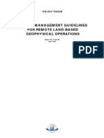 The Health Management Guidelines For Remote Land Based Geophysical Operations