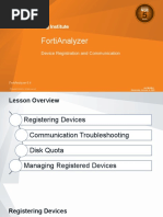 Fortianalyzer: Device Registration and Communication