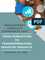 From Disruption TO Transformation: Industry Insights: Management Conclave Uthkrishta 2021