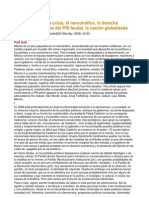 México en 2009: La Crisis, El Narcotráfico, La Derecha Medieval, El Retorno Del PRI Feudal, La Nación Globalizada