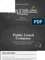 ELC270: Features of Public Listed Companies & Multinationals