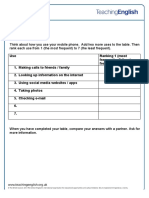 Mobile Phones.: Worksheet A