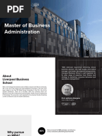 Liverpool Business School Masters in Business Administration RoA