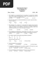 Model Question Paper-I Statistics