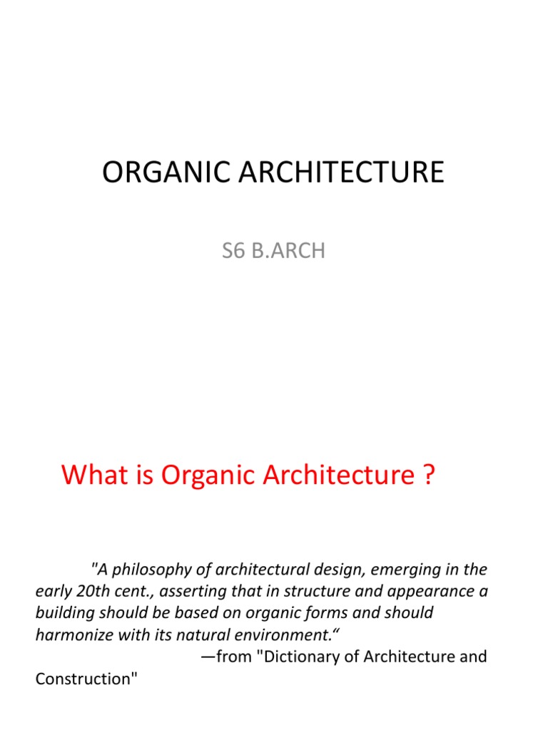 Principles of Organic Architecture | PDF | Architectural Design ...