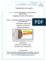 Relación cerebro lenguaje facultad Guayaquil